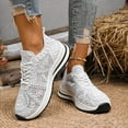 thumbnail image 2 of Women's Walking Running Shoes Vintage Crochet Knit Lace up Casual Fashion Sneakers Comfortable Work Shoes for Women, 2 of 7