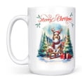 thumbnail image 2 of Merry Christmas Santa Reindeer Antlers Shetland Sheepdog Sleigh Xmas Winter Holiday Mug Sheltie Dog Lover Gifts Coffee Tea Cup - 00023, 2 of 4