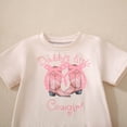 thumbnail image 7 of Xyant Toddler Baby Girl Summer Clothes Boots/Hat Print Short Sleeve Tasseled T-shirt Shorts with Headband Infant Summer Outfit Sets (Beige,18-24 Months）, 7 of 7