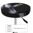 thumbnail image 4 of Bingfone Black Cobra Snake Padded Round Bar Stool Cover Cushion with Elastic Fabric Round Chair Seat - Black Cobra Snake, 4 of 7