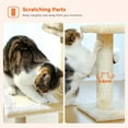 thumbnail image 3 of PAWZ Road Cat Tree 28.3" Cat Tower with Large Basket Top Perch and Scratching Posts Pad for Indoor Cats, Beige, 3 of 8