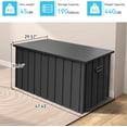 thumbnail image 2 of Domi Outdoor Living 190 Gallon Large Deck Box,Outdoor Storage for Patio Furniture, Organization and Storage for Outdoor Cushions, Garden Tools and Pool Toys, Lockable,Dark Gray, 2 of 7