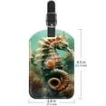 thumbnail image 6 of Square 2Pack PU Leather Seahorse Cruise Luggage Tag with Privacy Cover and Name ID Tag for Travel Handbags Backpacks Luggage Tags, 6 of 6