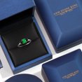 thumbnail image 5 of Gem Stone King 10K Two Tone Gold Green Nano Emerald and Black Onyx Engagement Ring for Women | 0.86 Cttw | Oval 7X5MM | Gemstone May Birthstone | Size 6, 5 of 6