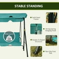 thumbnail image 4 of Outsunny 3-Seat Outdoor Patio Swing Chair with Removable Cushion, Steel Frame Stand and Adjustable Tilt Canopy for Patio, Garden, Poolside, Balcony, Backyard, Green, 4 of 9