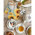 thumbnail image 4 of Sunflower Kitchen Dish Towels for Drying Dishes Set of 3, Summer Botanical Elegant Floral Wooden Waffle Weave Microfiber Hand Tea Bathroom Towels Quick Dry & Absorbent Towel 15.7x23.6, 4 of 7