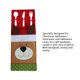 thumbnail image 2 of Bewildely 4 piezas bolsa de vajilla de Navidad fiesta de Navidad atmósferas de vacaciones bolsa de cubiertos tela contenedor reutilizable accesorio de Kits de decoración para fiestas Bewildely HA068288-00B, 2 of 6