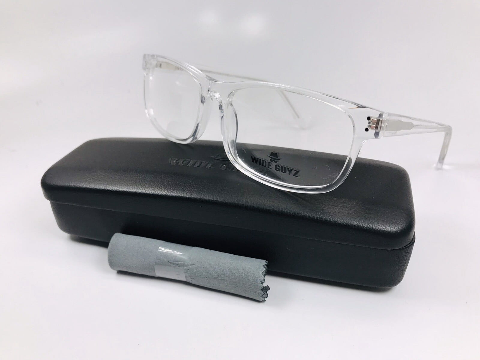 New Wide Guyz Crystal Grey Smoke PRETTY BOY Eyeglasses 57/17/150 for Large Men Shop Wide Guyz Big Glasses for Men | Replacement Lens Express main image 3