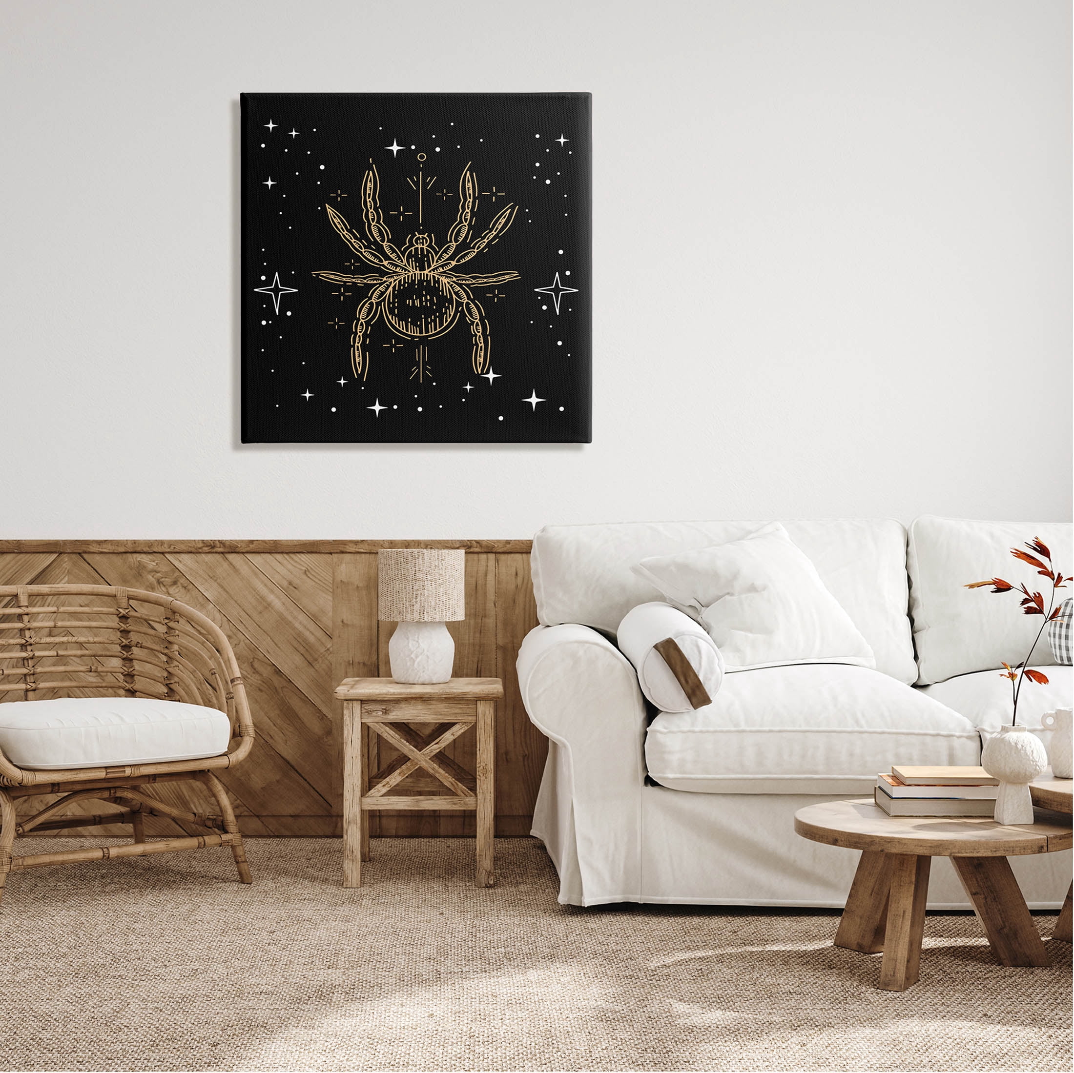 Stupell Industries Starry Halloween Spider Insect Graphic Art Gallery Wrapped Canvas Print Wall Art, Design by Lil' Rue