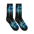 thumbnail image 4 of Unisex Blue Neon Paint Splatter Novelty Ankle Socks Colorful ComfortSoft Lightweight Sports Athletic Socks, 4 of 7