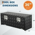 thumbnail image 4 of GloryStar Aluminum Diamond Plate Truck Bed Tool Box, Heavy Duty Lockable Storage Chest with Keys for RV Trailer Use, 4 of 8