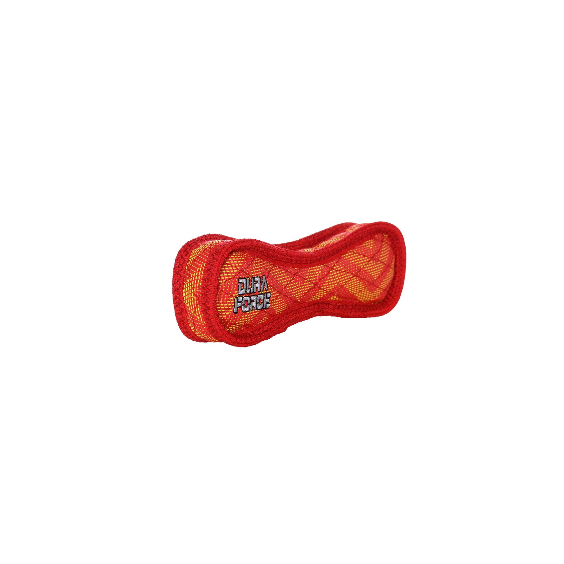 DuraForce Jr Bone ZigZag Red-Red, 2-Pack, Durable Woven Mesh Fiber Squeaky Dog Toy