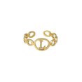 thumbnail image 1 of Anillo de 26 letras chapado en oro de acero de titanio Anillo de dedo índice de apertura en inglés Anillo hueco Wmkox8yi  sjalhkljlk1975, 1 of 1