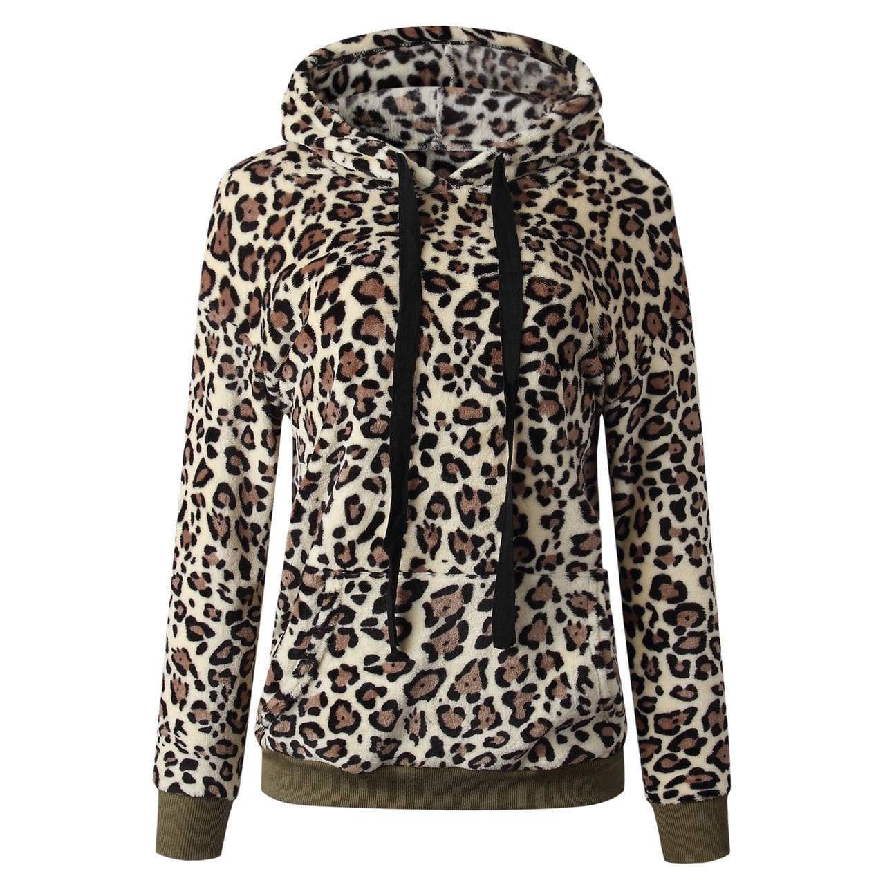 leopard pullover fleece