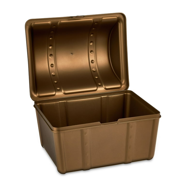 ＴＲＥＡＳＵＲＥ　ＢＯＸ Kids Pirate Treasure Chest Storage Box,Golden Border