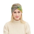 thumbnail image 5 of Women Boho Wide Headbands Criss Cross Headband Tie Dye Knotted Head Wrap Bandana Elastic Hairbands Hair Accessories, 5 of 8