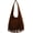 Brown, variant on Women's Suede Fringe Tote Bag Leather Shoulder Bag Slouchy Handbag Soft Stylish Purse Fall Winter Spring