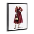 thumbnail image 3 of Stupell Industries Art Deco Maroon Fashion Gown Black Floating Frame Canvas Art, 25 x 31, by Amanda Greenwood, 3 of 8