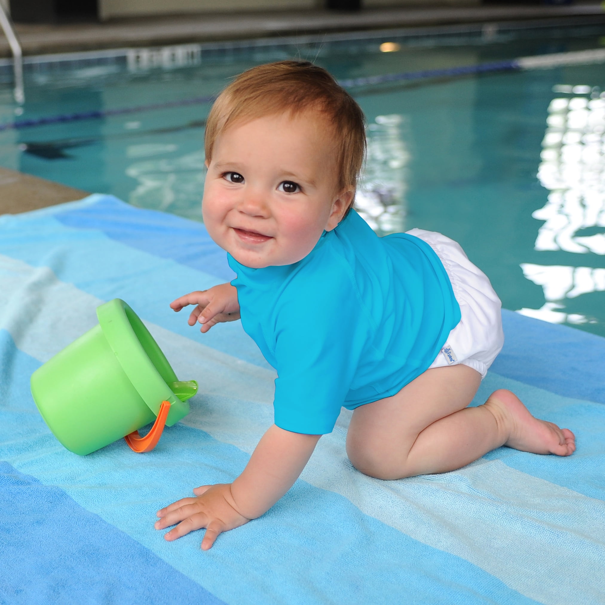 i play. Baby-Boys Snap Reusable Swim Diaper White 48 Month