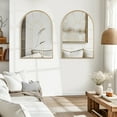thumbnail image 2 of 41"x28" Arched Wall Mirror Window Mirror,Gold, 2 of 3