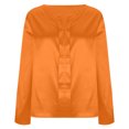 thumbnail image 5 of ZyeKqe Satin Blouses for Women Dressy Casual Long Sleeve Work Shirts V Neck Business Top Loose Office Blouses, 5 of 7