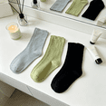 thumbnail image 3 of TELOLY 3Pairs Womens Crew Socks,Maternity Socks Boot Socks,Slouch Socks Womens Socks Size 9-11,Combination1, 3 of 4