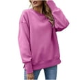 thumbnail image 2 of Jsaierl Sweatshirt for Women Funny Solid Color Sweatshirts Crewneck Dressy Casual Pullover Tops Comfort Long Sleeve Shirts Womens Sweatshirts, 2 of 8