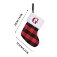 thumbnail image 3 of Boovnll 26 Letters Christmas Stockings, 8" Mini Plaid Personalized Pendant Christmas Stocking White Cuff for Holiday Fireplace Xmas Tree Party Decor Ornaments Gifts, Christmas Decorations, 3 of 6