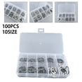thumbnail image 4 of 100Pcs Of 304 Stainless Steel C-Clips Rings Type M8-M18 for Retaining Bearings, 4 of 8