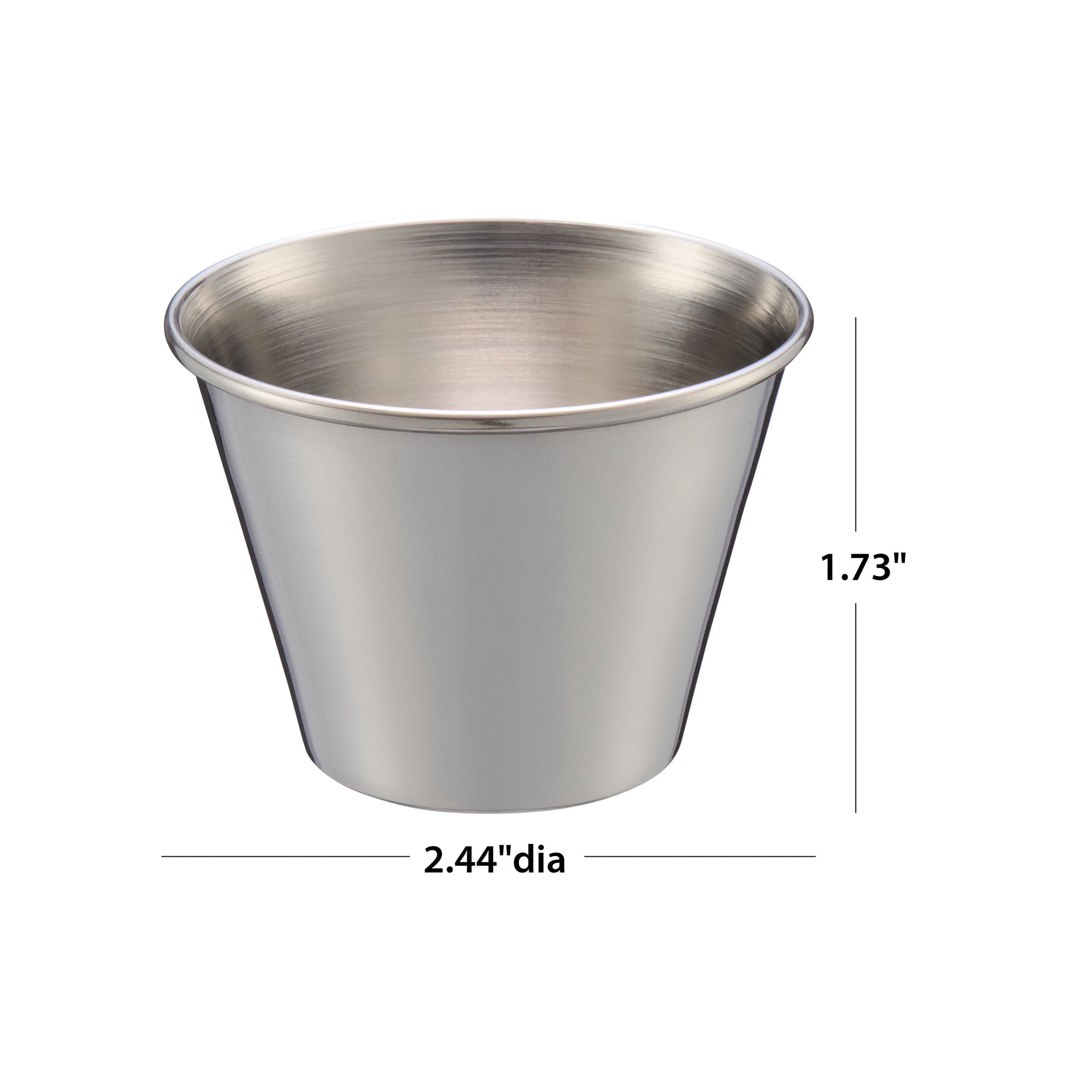 Mainstays Kitchen 3 oz Stainless Steel Condiment Cup, Stainless Steel Finish
