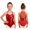 Red, variant on iiniim Girls Sequin Jazz Dance Sleeveless Halter Neck Feather Ballet Gymnastics Ice Skating Leotard Red 6