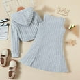 thumbnail image 4 of Placlothes Little Girls Dressy Two Piece Outfits for Summer Fall with Skirt Sets in Gray Size 5 T Perfect for Birthday and Kids Party Wear, 4 of 9