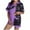 Purple#25, variant on Tnhcen Women's Halloween Cute Print Pajama Set Short Sleeve Collared Button Up Shorts Sleepwear Comfortable Home Wear S-2XL Khaki