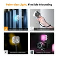 thumbnail image 3 of Lampe Photo, Poche de Remplissage Vidéo Cri96 2500k-9900k F Poche Conférence Cri96 à Intensité Réglable 21 Vidéo DEL en Direct 2500k-9900k Lampe à Intensité Réglable Vidéoconférence, 3 of 7