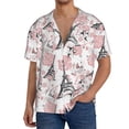 thumbnail image 1 of Fotbe Paris Camisa Estampada de Manga Corta para Hombre, Casual de Verano, Estilo Playero, Sin Arrugas-XX-Large, 1 of 5