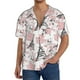 thumbnail image 1 of Fotbe Paris Camisa Estampada de Manga Corta para Hombre, Casual de Verano, Estilo Playero, Sin Arrugas-XX-Large, 1 of 5