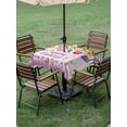 thumbnail image 3 of Easter Eggs Outdoor Tablecloth - 54x54 Inch Square Dining Table Cover, Purple Tulip Flower Spring Bunny Butterfly Floral Waterproof Outdoor Table Cloth with Umbrella Hole & Zipper for Picnic/Patio, 3 of 7