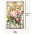thumbnail image 4 of HELLOYOUNG Vintage Metal Wall Art, Large Floral Peony Rose Design, Waterproof Rustproof Outdoor Garden Yard Decor, 4 of 10