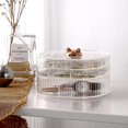 thumbnail image 7 of ABPETE Jewelry Box, 3-Layer Acrylic Jewelry Organizer with Cat Shape Handle, Clear Jewelry Boxes for Women Girls, Make up Organizer, Jewelry Storage Holder (Clear, Cat), 7 of 7