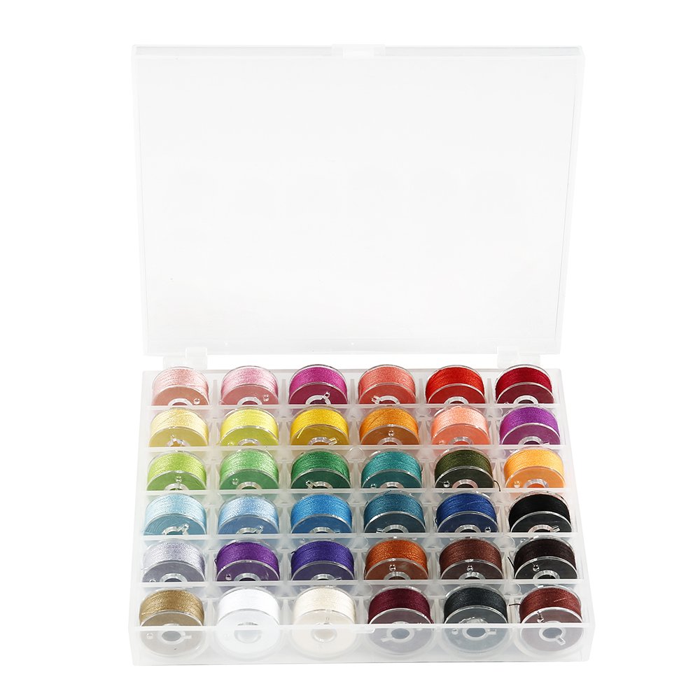 Bobbin Thread for Sewing And Embroidery Machine with Case and Soft Measuring TapesAssorted
