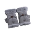 thumbnail image 1 of Guantes sin dedos de invierno, mitones para mensajes de texto, guantes para clima frío, mitones con parte abatible Gris, 1 of 8