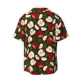 thumbnail image 2 of Fotbe Red Fruit print Short Sleeve Button Down Shirts for Men Casual Summer Beach Wrinkle Free Shirt-Small, 2 of 7
