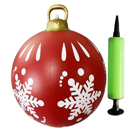 

Niovtt 60CM Airblow Ball Christmas Waterproof Infated Ball for Indoor/Outdoor Decor (O)