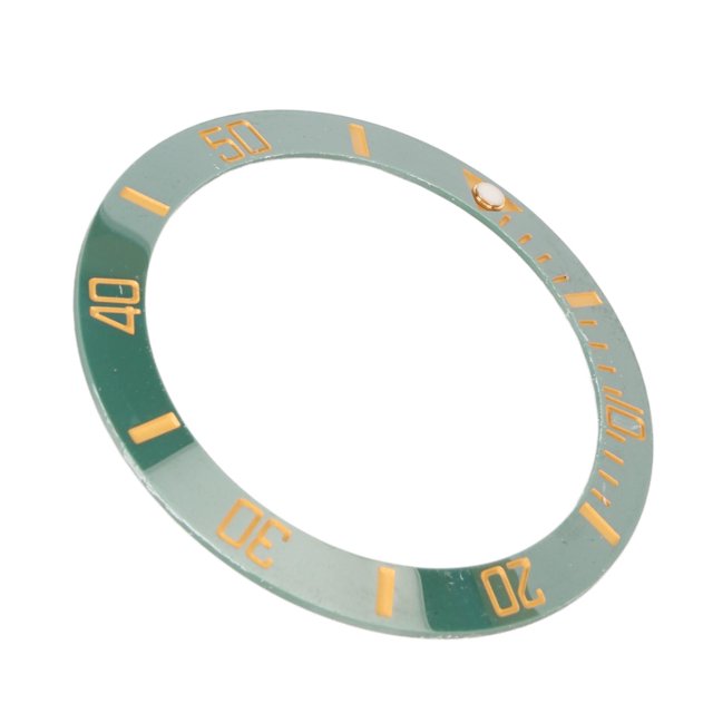 Bezel Insert Protective , Clear Scale Prevent Scratches Ceramic Watch Bezels Insert For Perfect Fitment White Character Black Back,Gold Character Black Back,White Character Green