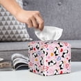 thumbnail image 5 of Goofa Cartoon Cat And Heart Tissue Box Cover PVC Leather Tissue Holder Square Facial Tissue Case Facial Paper Organizer Dispenser for Bathroom, Vanity Countertop, 5 of 8