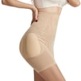 thumbnail image 3 of Defitshape Women's Hip Pads Shapewear Shorts Padded Padding Underwear Slimming Tight Mesh Butt Lifting Booty Panties High Waisted Nude 8-10, 3 of 4