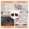 thumbnail image 7 of Fukushima Pegboard Hook Locks, Rubber Peg Hook Stoppers for Stopping Hooks from Falling Off fit for 1/4 inch Peg Board Push Pin Tool Organizer Peg Locks Round Holes, 60PCS, Black, 7 of 7