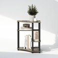 thumbnail image 5 of Themis Storage Shelves, 4-Tier Corner Shelf, Toolless Assembly Display Rack, Corner Bookshelf for Small Space, for Organization and Storage, Living Room, Home Office, French Oak, 5 of 6