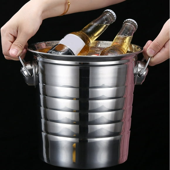 Cameland Classic Round Ice Bucket, Stainless Steel Drink Cooler Beverage Bucket, Chill Wine And Beer, Family Gathering 101.4oz