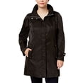 thumbnail image 2 of Calvin Klein Womens Long Packable Anorak Jacket, Black, Plus Size, 0X, 2 of 4